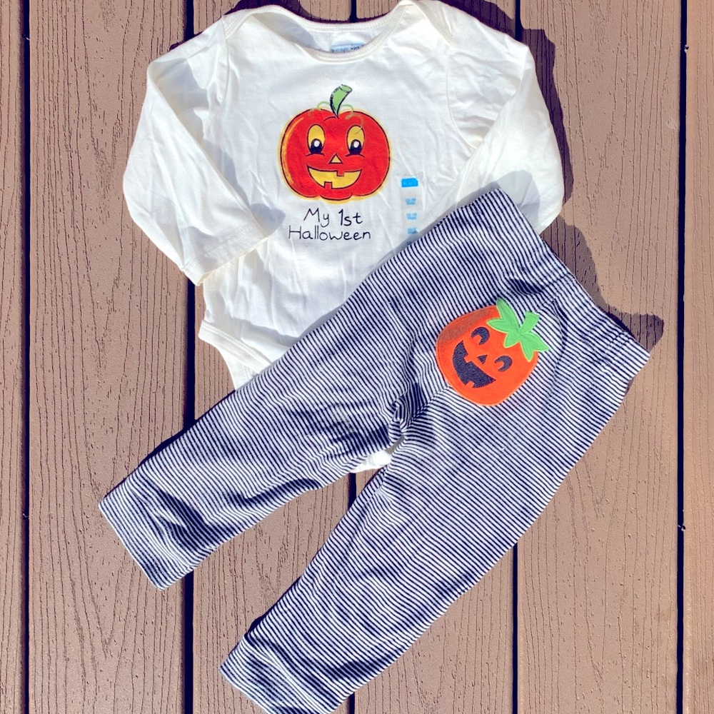 CHILDRENS PLACE & CARTERS MY 1ST HALLOWEEN 2PC SET